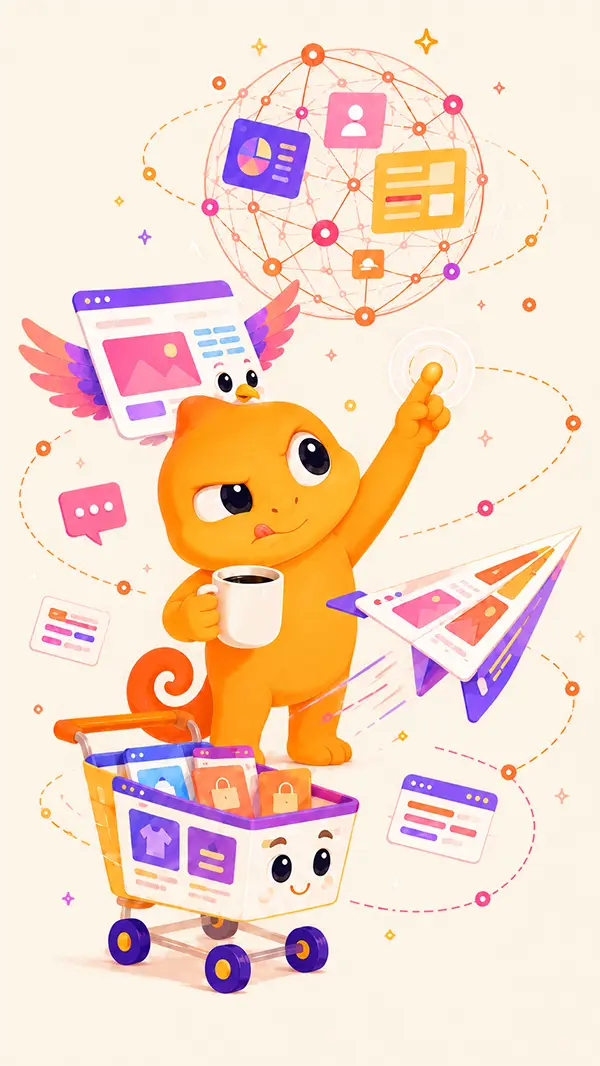 Wempsy illustration for the return of the website